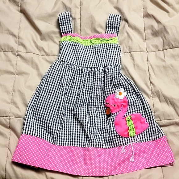 Rare Editions Other - Rare Editions 12 Months Flamingo Dress